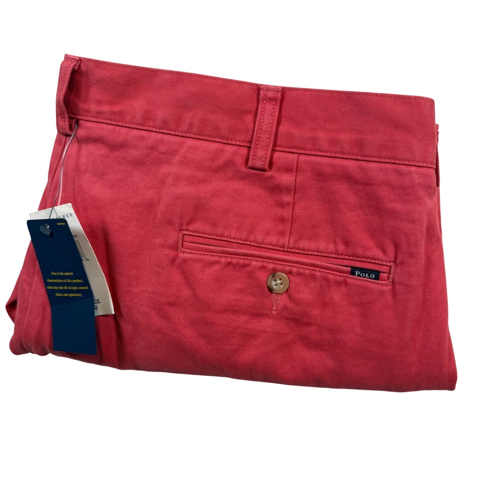 NEW Polo Ralph Lauren Shorts Mens 38 Red Nantucket Chino Cotton Twill